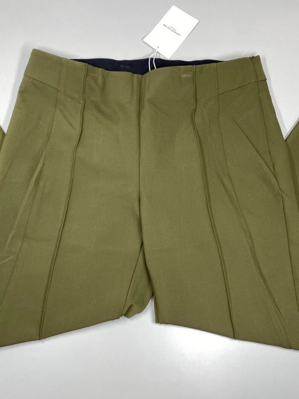 Lafayette 148 Womens Pants Green Size 10 Gramercy Stretch Forage Olive Trousers